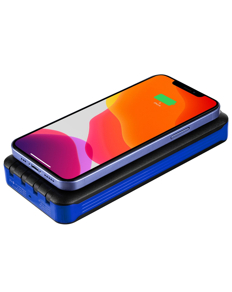 Аккумулятор с беспроводной зарядкой Holiday Maker Wireless, 10000 мАч, синий